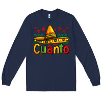 Navy Cuanto my fourth mexican birthday Long Sleeve Tee - Jasminsmagicworld