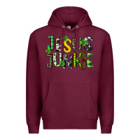 Burgundy Jesus junkie St. Patrick's Premium Hoodie - CowGirlArtShop