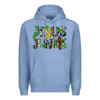Colony Blue Jesus junkie St. Patrick's Premium Hoodie - CowGirlArtShop