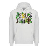 Dove Grey Jesus junkie St. Patrick's Premium Hoodie - CowGirlArtShop