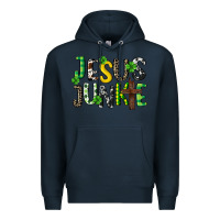 Navy Jesus junkie St. Patrick's Premium Hoodie - CowGirlArtShop