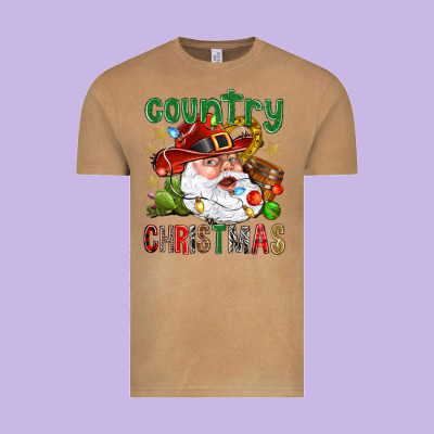Country Christmas Vintage Tee Designed By Nancycooperartshop