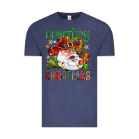 Vintage Denim Country Christmas Vintage Tee - NancyCooperArtShop