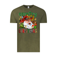 Vintage Olive Country Christmas Vintage Tee - NancyCooperArtShop