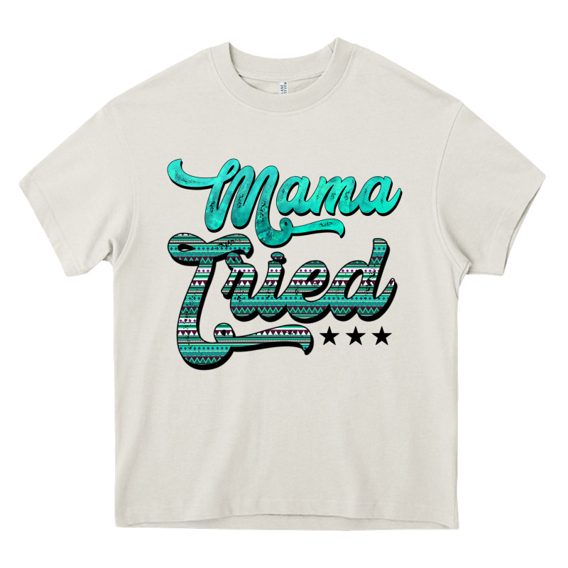 Mama Tried Aztec Turquoise Heavy Core Tee by AdoDesignShop | Teevron