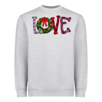 Heather Grey Love Christmas Heavyweight Sweatshirt - Bettercallsaul
