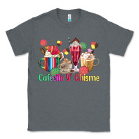 Charcoal Heather cafecito y chisme coffee cups Classic Tee - MaliasSmallBusiness