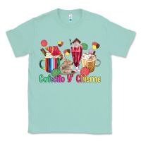 Seafoam cafecito y chisme coffee cups Classic Tee - MaliasSmallBusiness