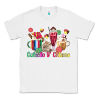 White cafecito y chisme coffee cups Classic Tee - MaliasSmallBusiness