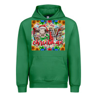 Emerald Love Christmas cow Urban Hoodie - CowhideDigitalArt