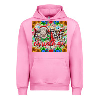 Fuchsia Pink Love Christmas cow Urban Hoodie - CowhideDigitalArt