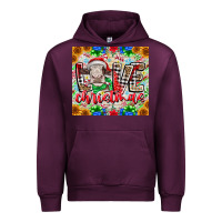 Mauve Wine Love Christmas cow Urban Hoodie - CowhideDigitalArt