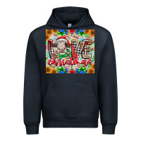 Navy Love Christmas cow Urban Hoodie - CowhideDigitalArt