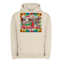 Pigment French Oak Love Christmas cow Urban Hoodie - CowhideDigitalArt