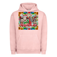 Pigment Salmon Love Christmas cow Urban Hoodie - CowhideDigitalArt