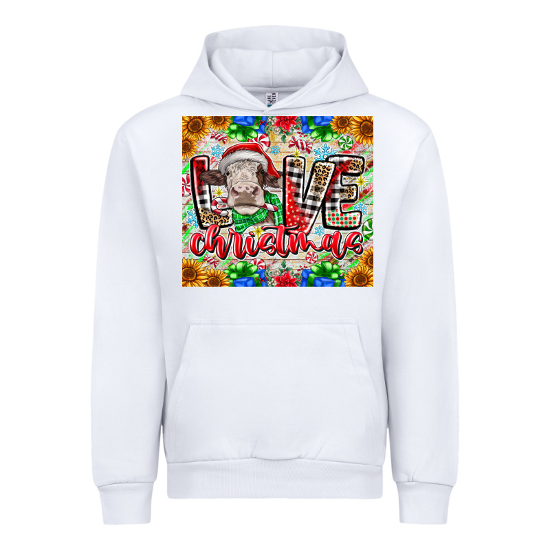 Love Christmas Cow Urban Hoodie by CowhideDigitalArt | Teevron