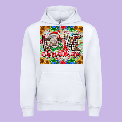 Love Christmas Cow Urban Hoodie Designed By Cowhidedigitalart