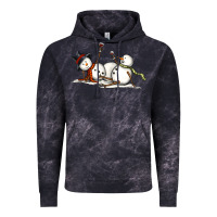 Cloud Black snowman with wine Vintage Hoodie - MaliasSmallBusiness