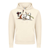 Vintage Artic snowman with wine Vintage Hoodie - MaliasSmallBusiness