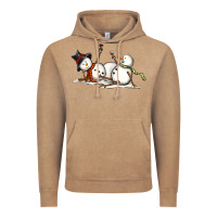 Vintage Coffee snowman with wine Vintage Hoodie - MaliasSmallBusiness