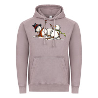 Vintage Zinc snowman with wine Vintage Hoodie - MaliasSmallBusiness
