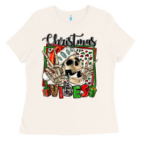 Bone christmas vibes skeleton Ladies Tee - Jasminsmagicworld