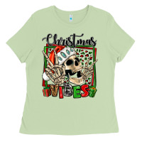 Matcha christmas vibes skeleton Ladies Tee - Jasminsmagicworld