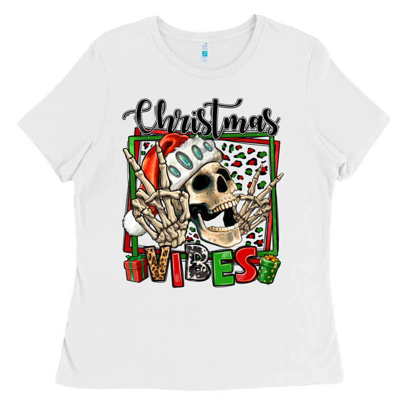 Christmas Vibes Skeleton Ladies Tee by Jasminsmagicworld | Teevron