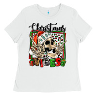 White christmas vibes skeleton Ladies Tee - Jasminsmagicworld