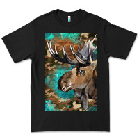 Black Western Camo Moose Premium Tee - LillyAllenDesigns