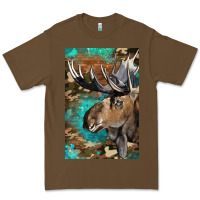 Cacao Western Camo Moose Premium Tee - LillyAllenDesigns