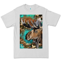Dove Grey Western Camo Moose Premium Tee - LillyAllenDesigns