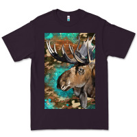 Plum Western Camo Moose Premium Tee - LillyAllenDesigns
