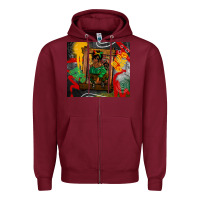 Burgundy juneteenth black woman fashion girl Zipper Hoodie - CowGirlArtShop