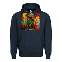 Navy juneteenth black woman fashion girl Zipper Hoodie - CowGirlArtShop