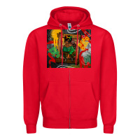 Red juneteenth black woman fashion girl Zipper Hoodie - CowGirlArtShop
