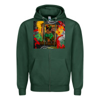 Sports Green juneteenth black woman fashion girl Zipper Hoodie - CowGirlArtShop