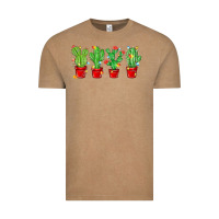 Vintage Coffee Christmas Cactuses Vintage Tee - MaliasSmallBusiness