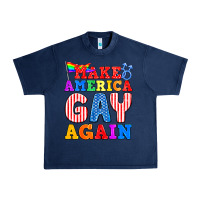 Navy Make America Gay Again Urban Heavy Tee - BundleAndBundleShop