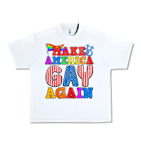 White Make America Gay Again Urban Heavy Tee - BundleAndBundleShop