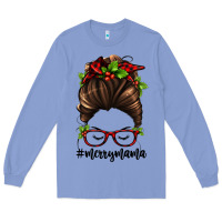 Colony Blue christmas merry mama Long Sleeve Tee - Jasminsmagicworld