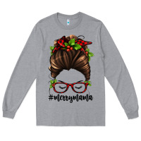 Heather Grey christmas merry mama Long Sleeve Tee - Jasminsmagicworld