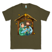 Army Green jesus newborn oh holy night Classic Tee - MaliasSmallBusiness