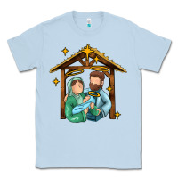 Dusty Blue jesus newborn oh holy night Classic Tee - MaliasSmallBusiness