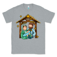 Heather Grey jesus newborn oh holy night Classic Tee - MaliasSmallBusiness