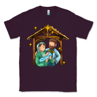 Plum jesus newborn oh holy night Classic Tee - MaliasSmallBusiness