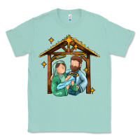 Seafoam jesus newborn oh holy night Classic Tee - MaliasSmallBusiness
