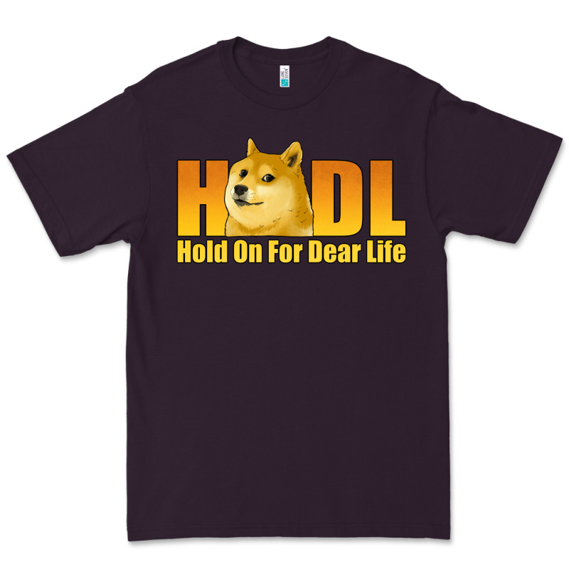 Hodl Hold On For Dear Life Dogecoin Premium Tee by Jasminsmagicworld | Teevron