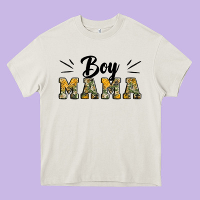Boy Mama Camouflage Pattern Mother's Day Heavy Core Tee Designed By Artiststas