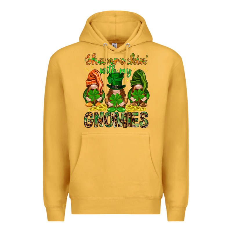 Shamrockin' With My Gnomies St. Patricks Day Premium Hoodie by HowdyJamesFarm | Teevron
